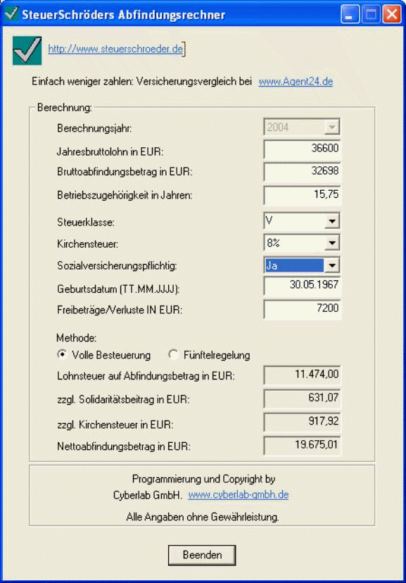 Abfindungsrechner
