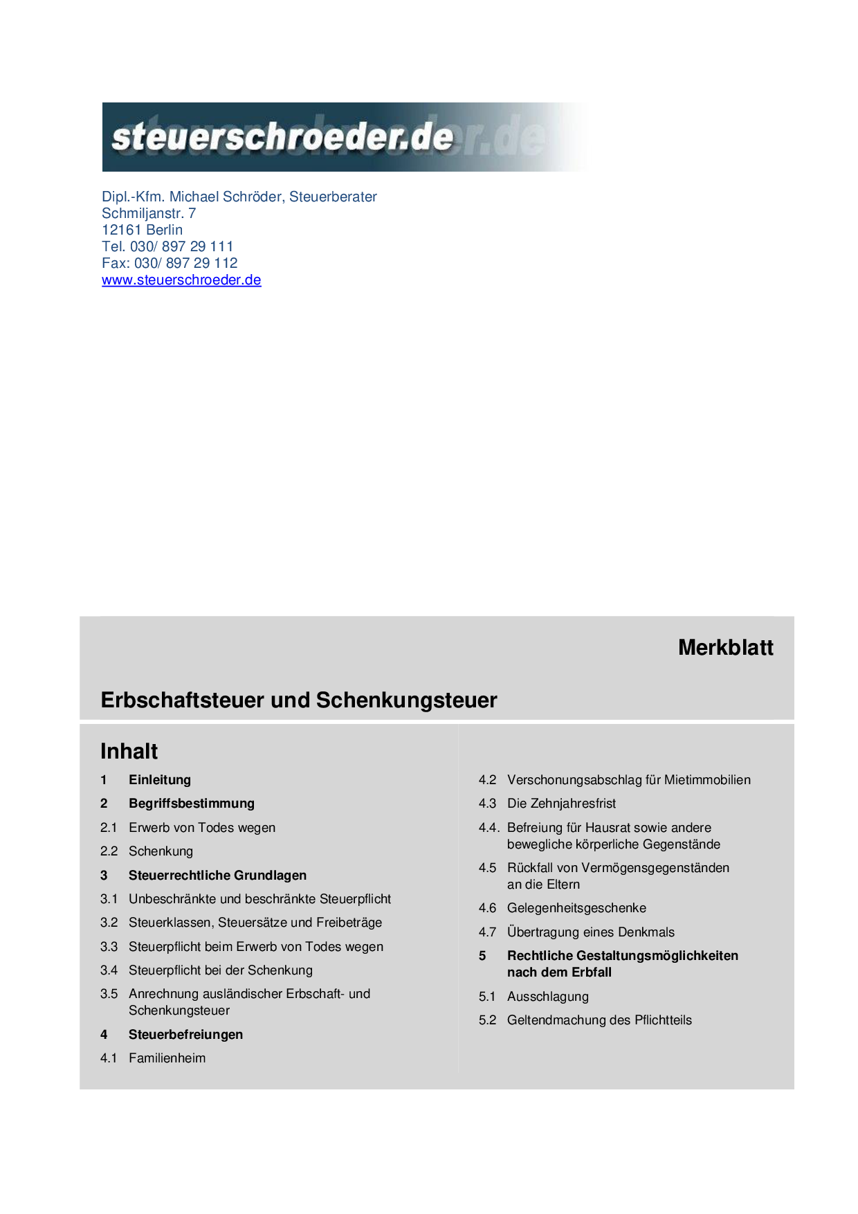 Steuertipps Erbschaftsteuer