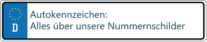 Autokennzeichen: alles über unsere Nummernschilder