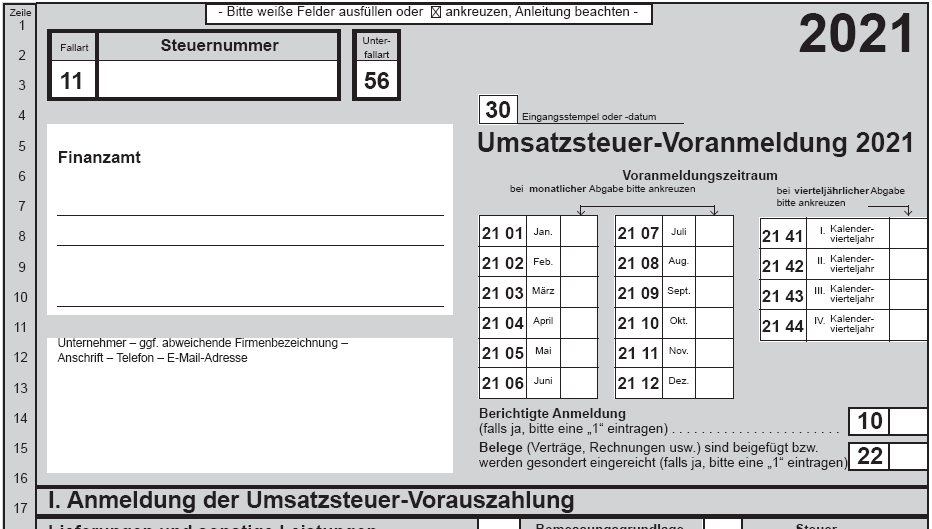 Umsatzsteuervoranmeldung Formular Online Mit Elster Steuerberater Schroder