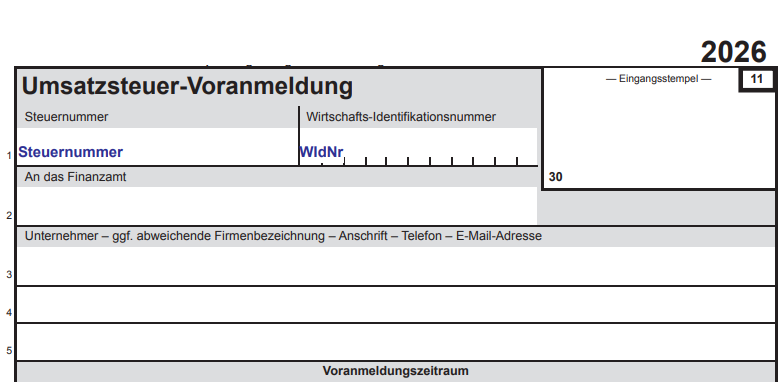 Umsatzsteuervoranmeldung
